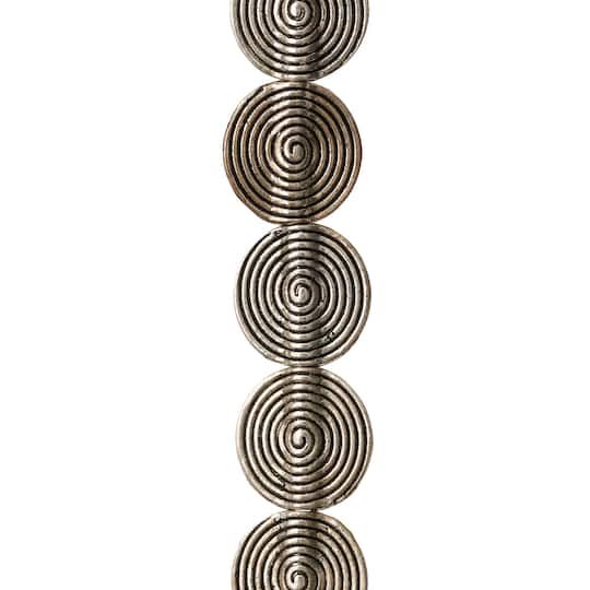 12 Pack: Silver Plated Metal Flat Lentil Beads, 15mm by Bead Landing™
